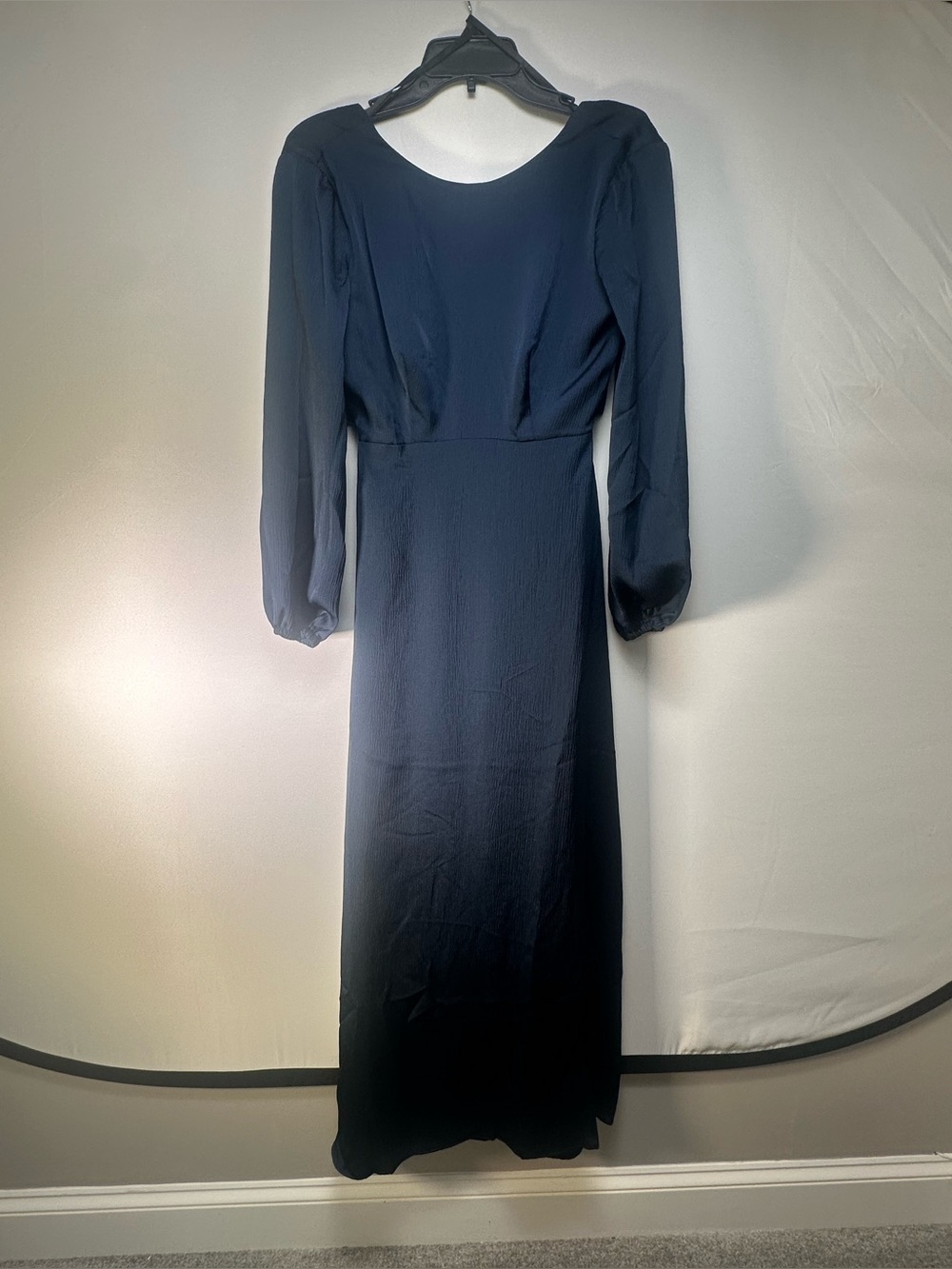 Donna Morgan Navy Long Sleeve Maxi Dress